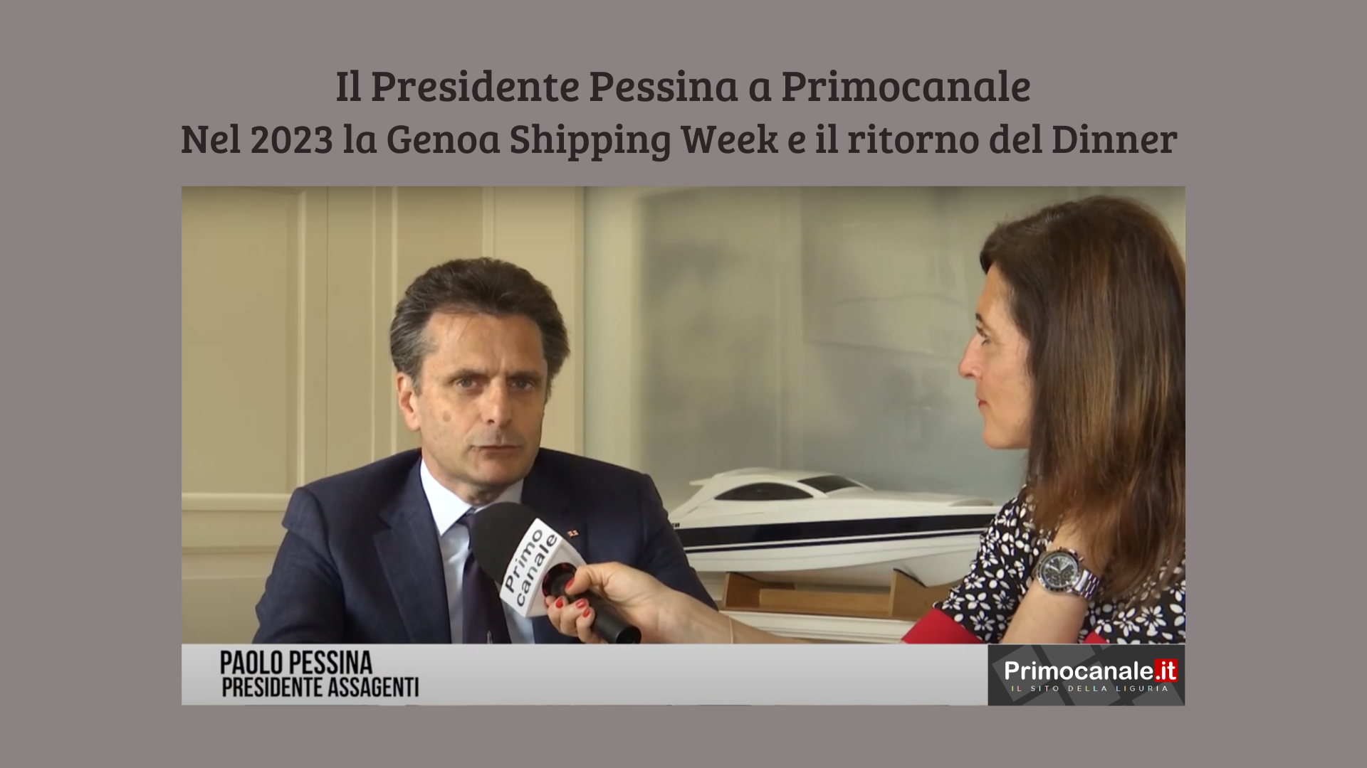 Il Presidente Assagenti e l'intervista a Elisabetta Biancalani