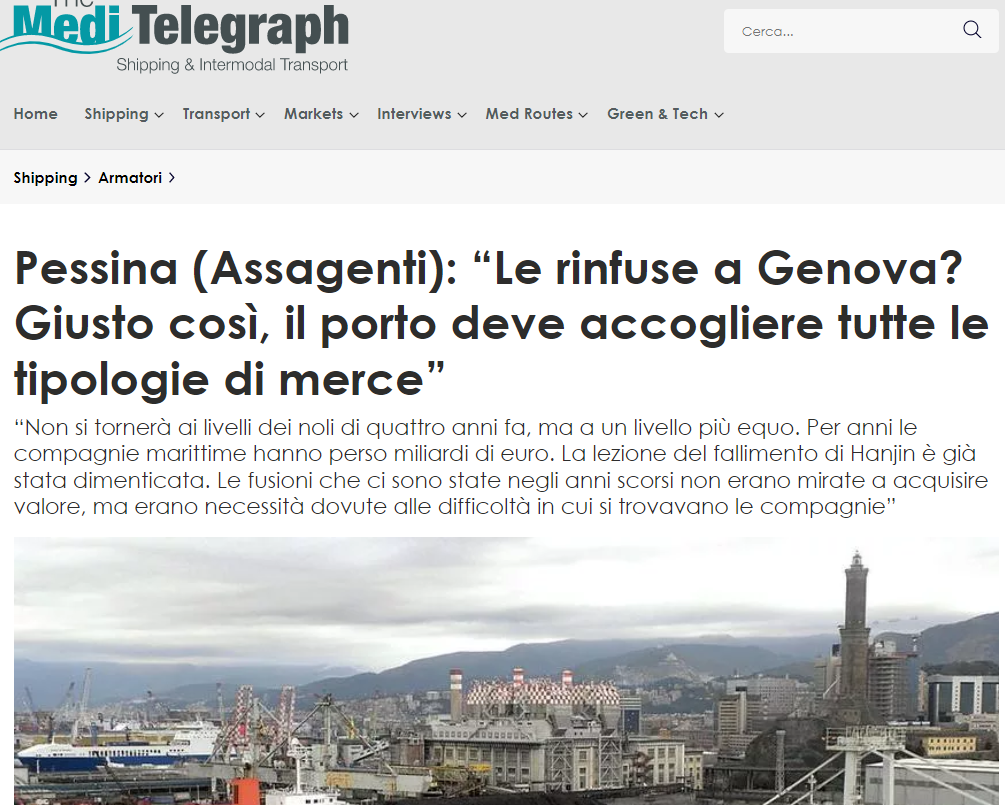 Le rinfuse a Genova, giusto così! Il porto deve accogliere tutte le tipologie di merce