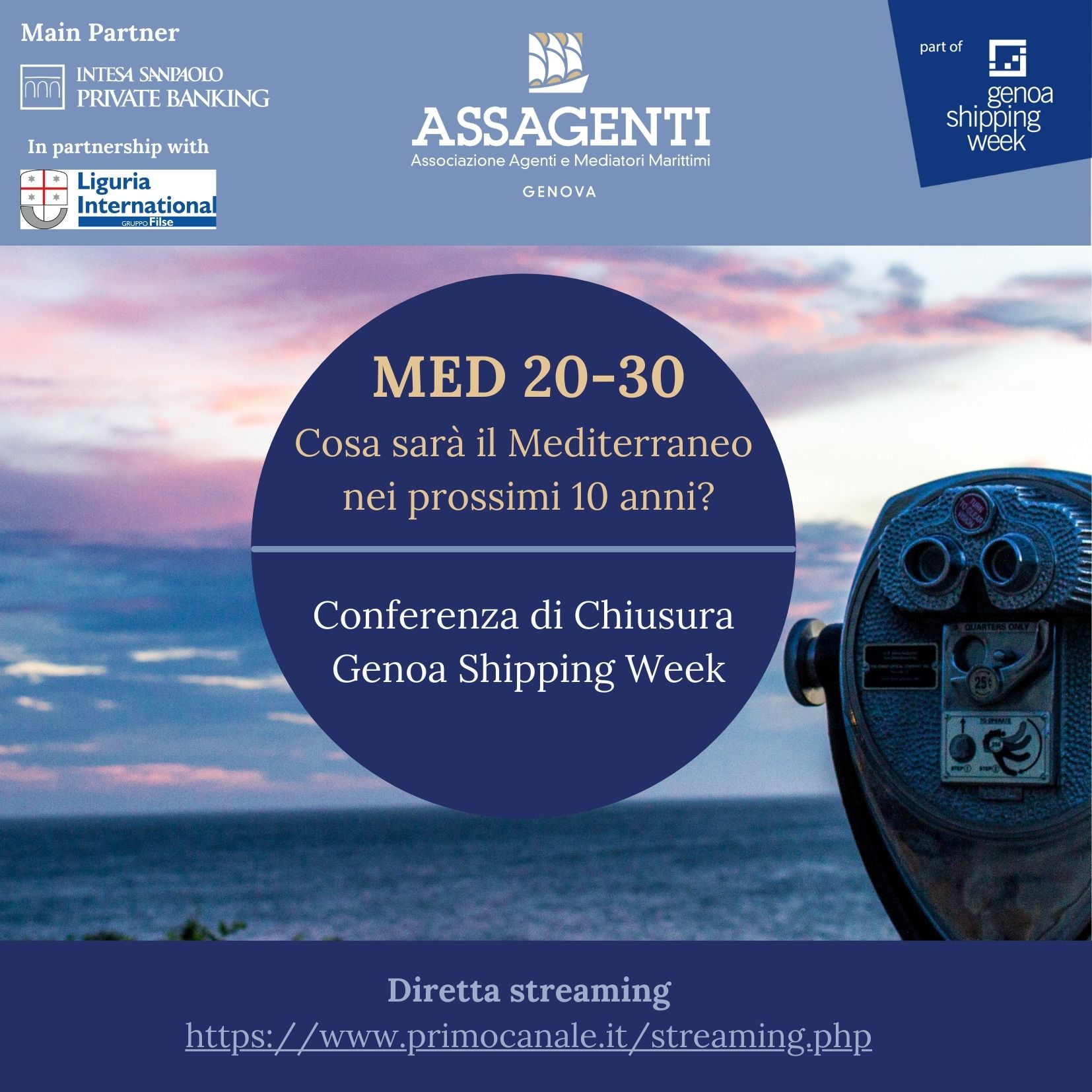 Venerdì 8 ottobre: MED 20-30 - Cosa sarà il Mediterraneo nei prossimi 10 anni