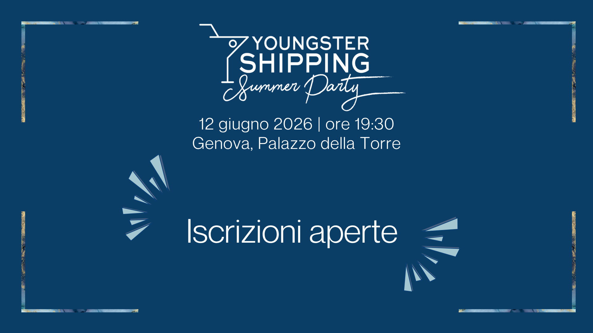 Youngster Shipping Summer Party 2026: iscrizioni aperte