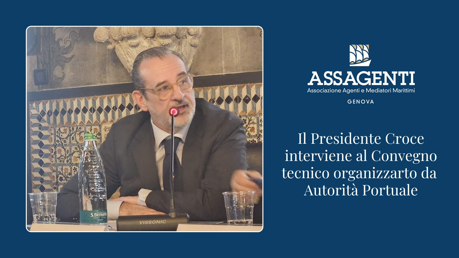 Il Presidente Croce all'incontro tecnico organizzato da AdSP