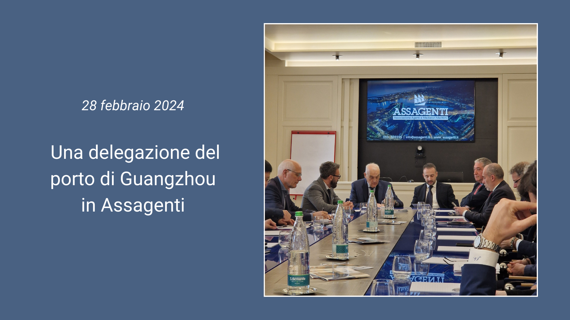  Una delegazione del porto di Guangzhou in Assagenti